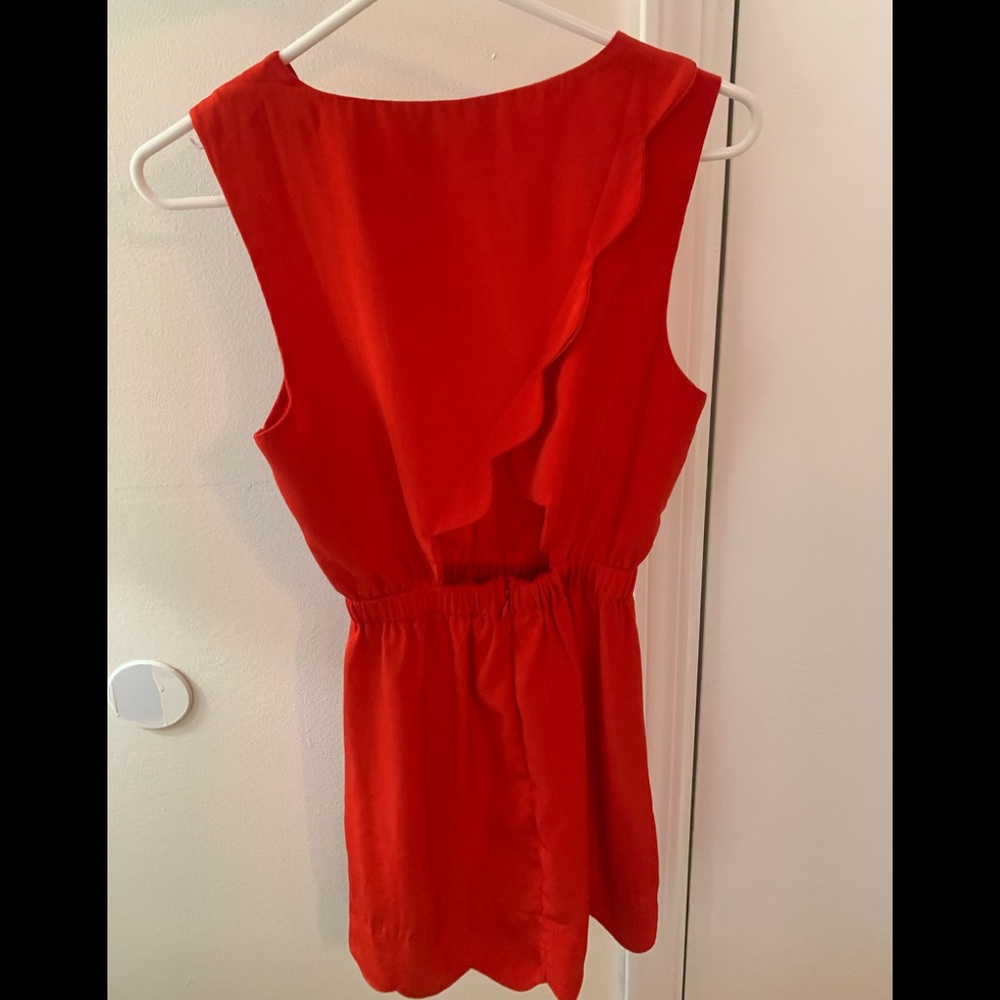 Red scalloped dress